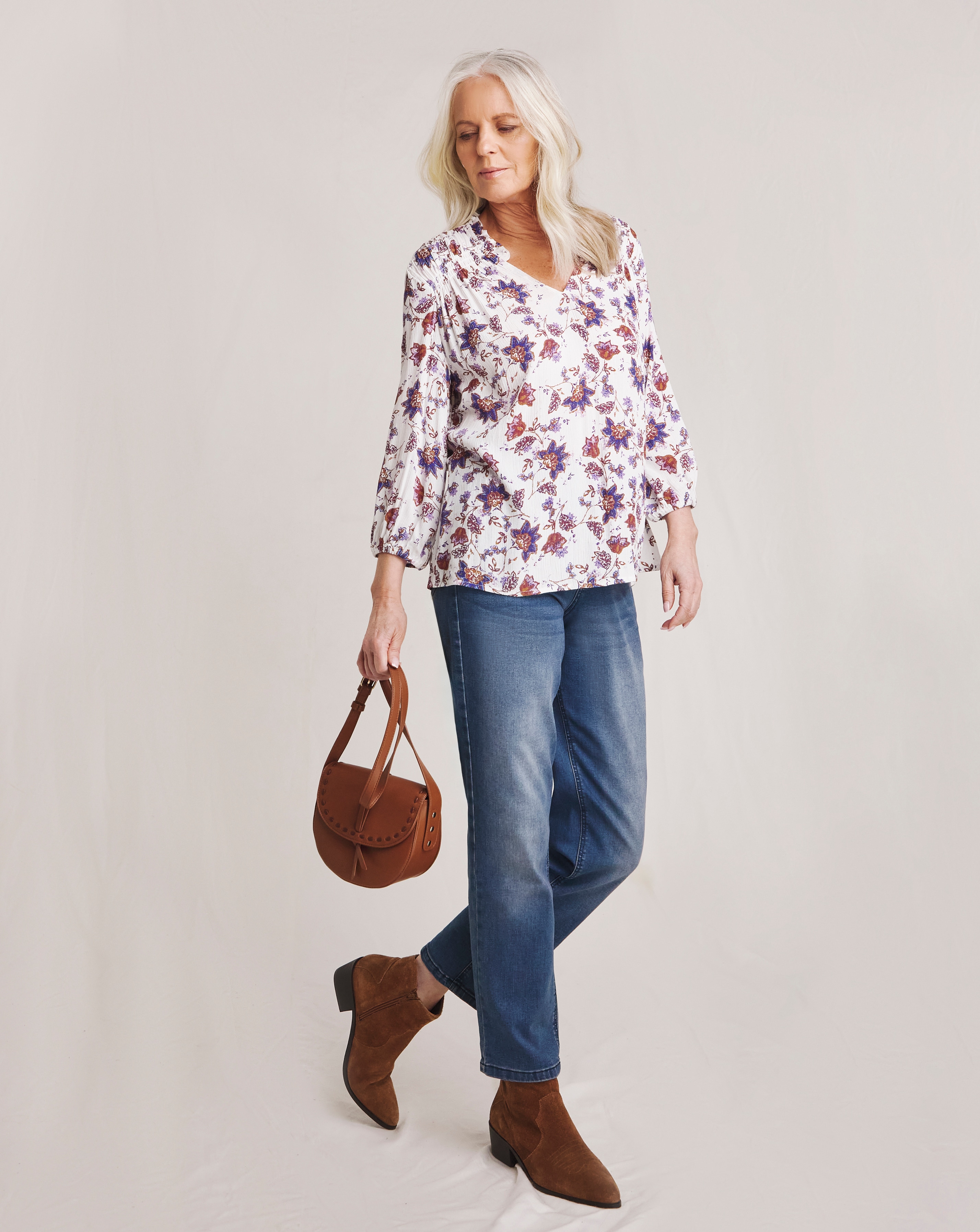 Julipa Crinkle Printed Top