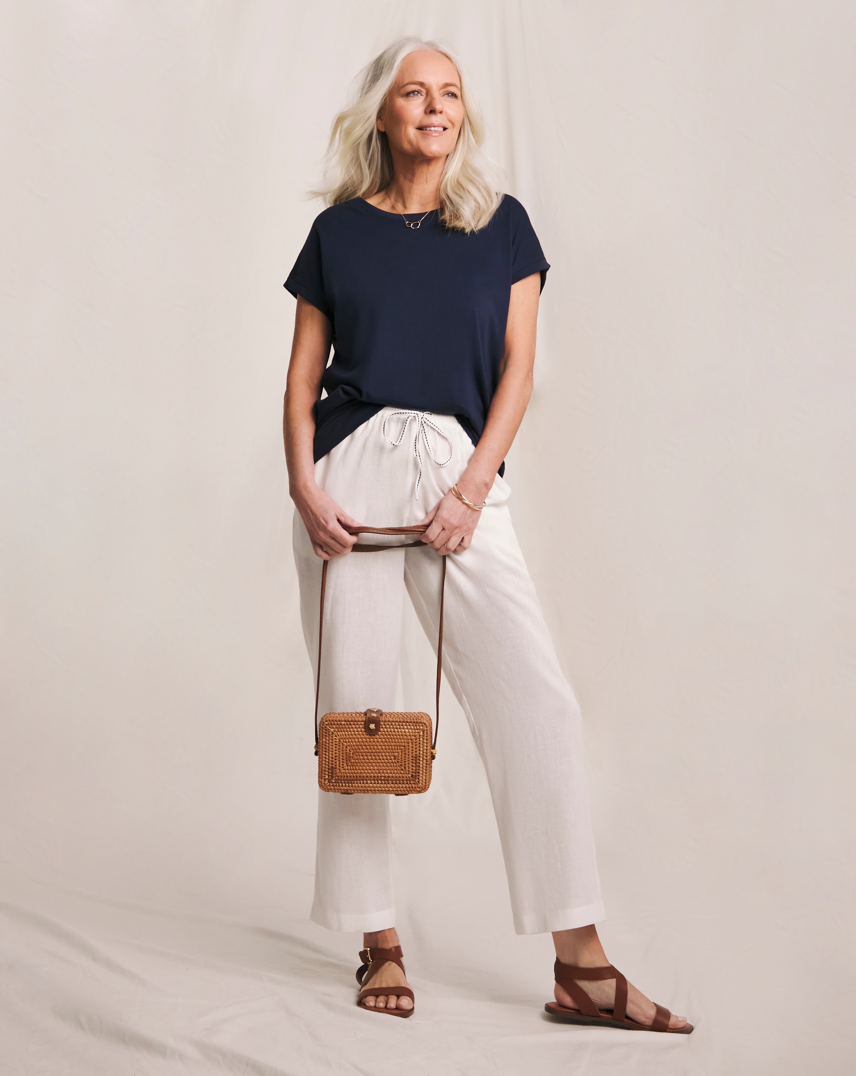 Julipa Tapered Linen Mix Trousers