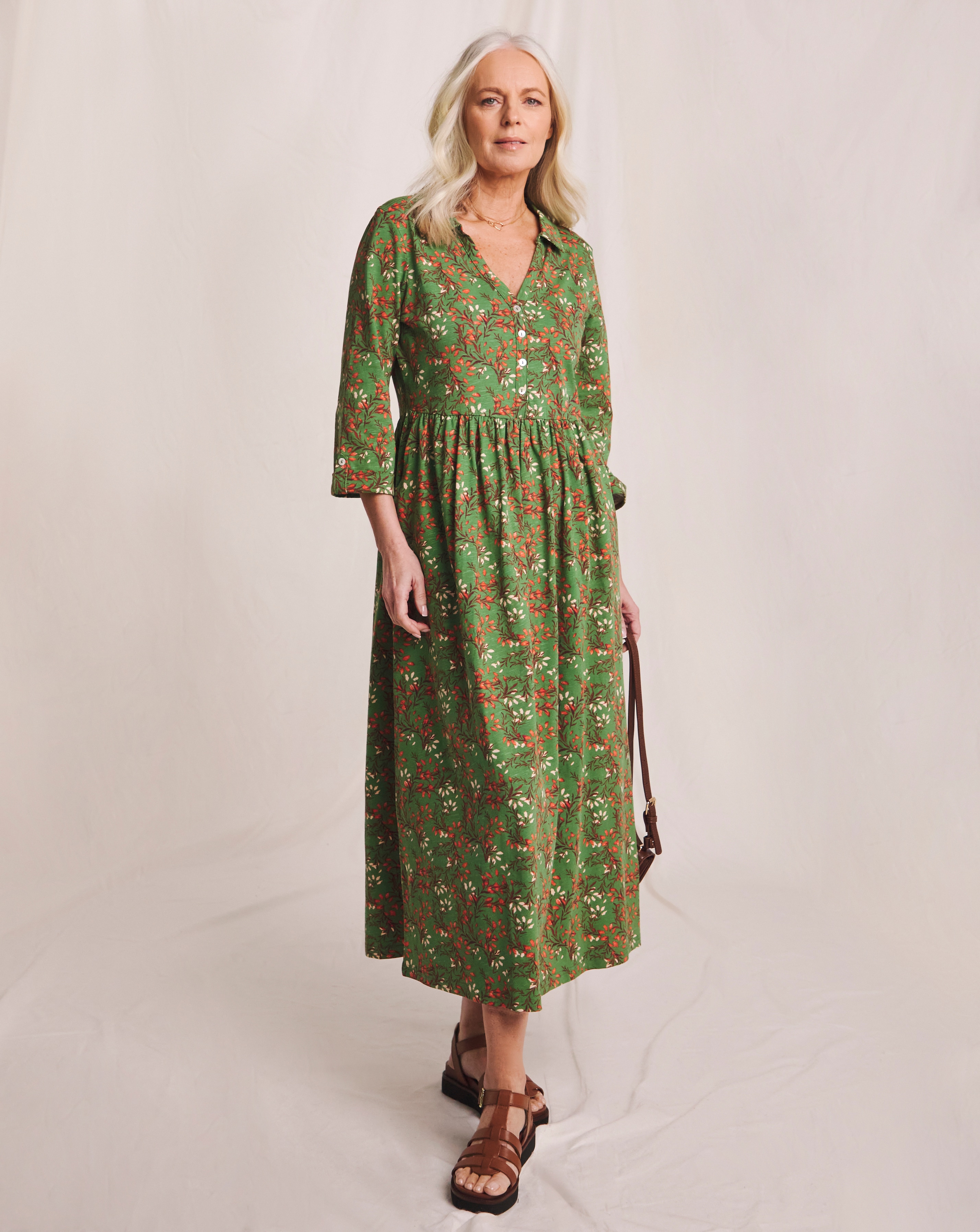 Julipa Pure Cotton Midi Shirt Dress