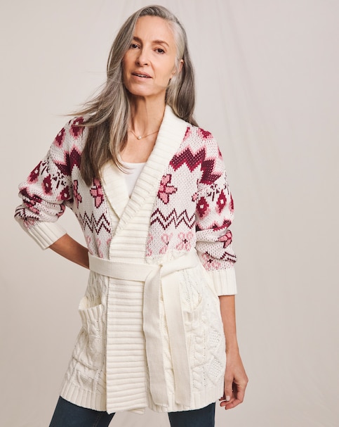 Julipa Cable Shawl Wrap Coatigan