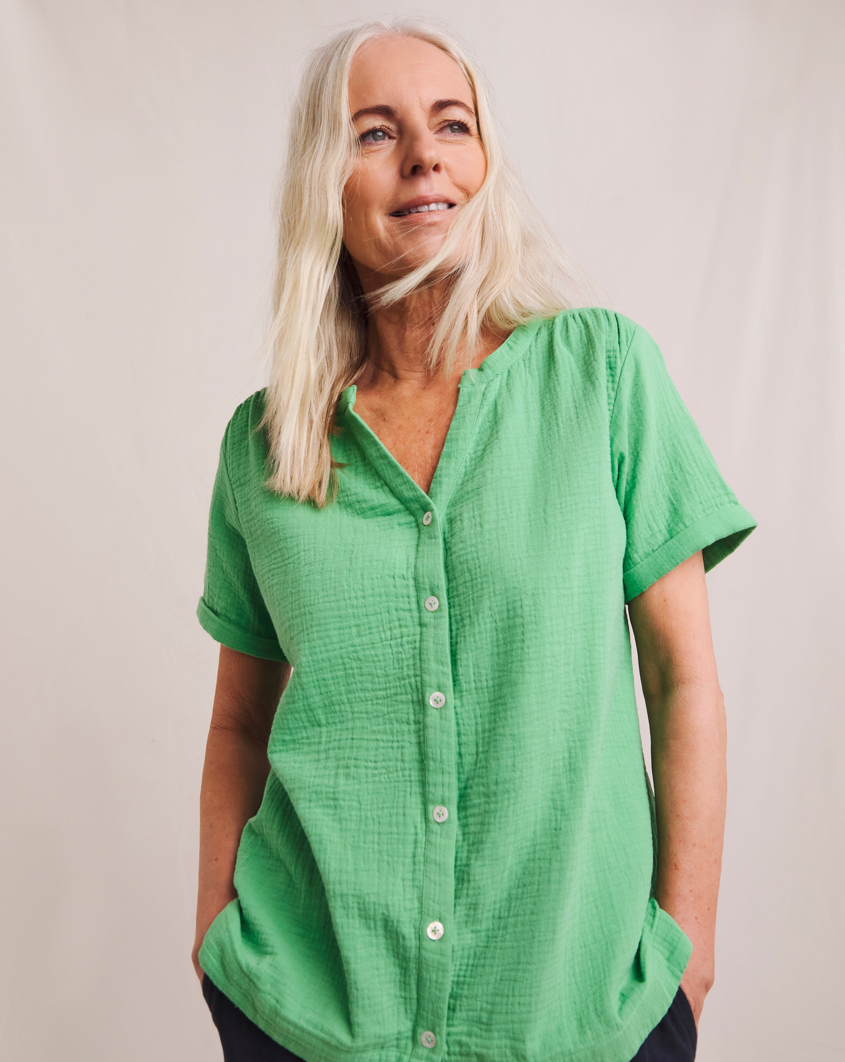 Julipa Button Pure Cotton Top