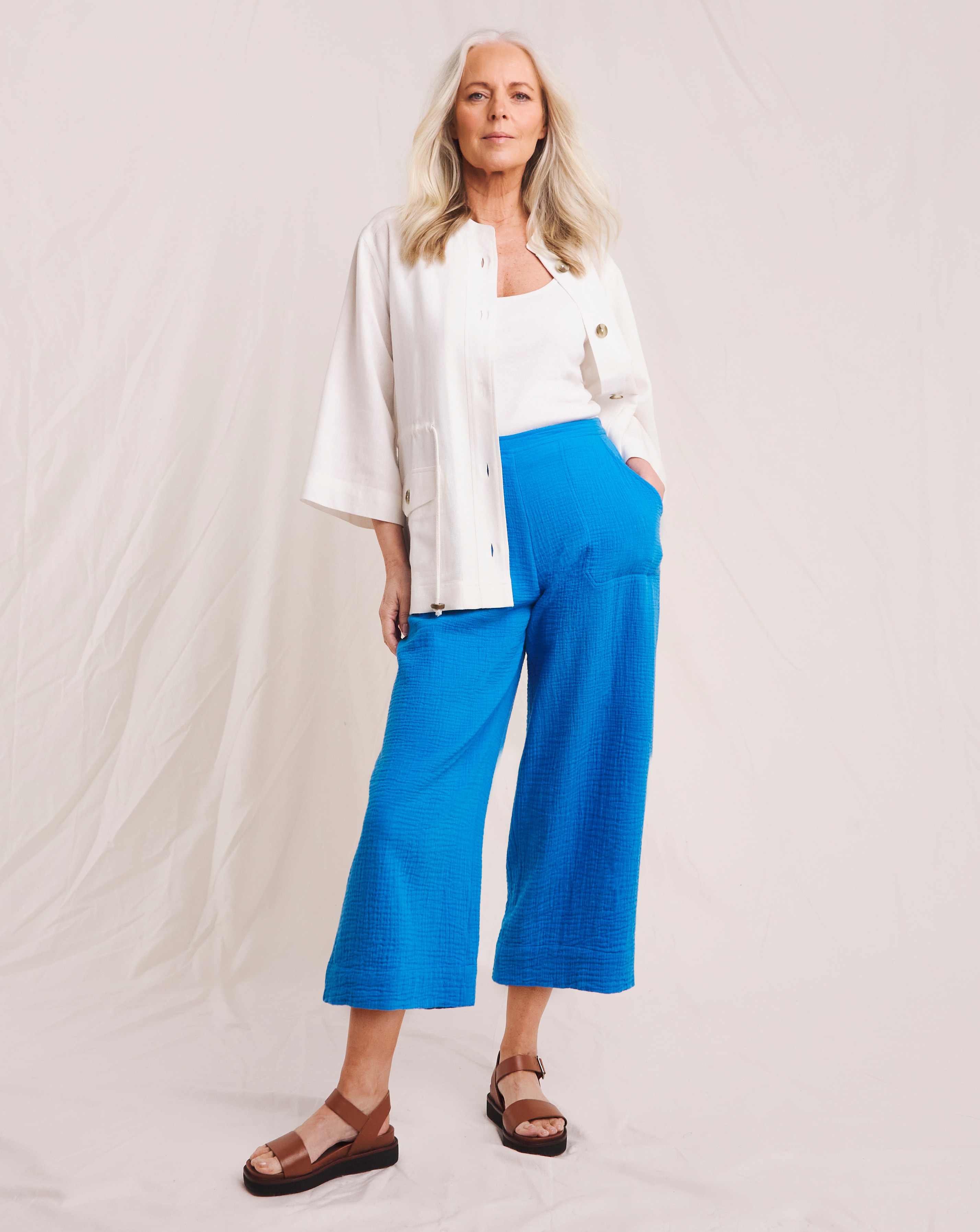 Julipa Pure Cotton Textured Trousers