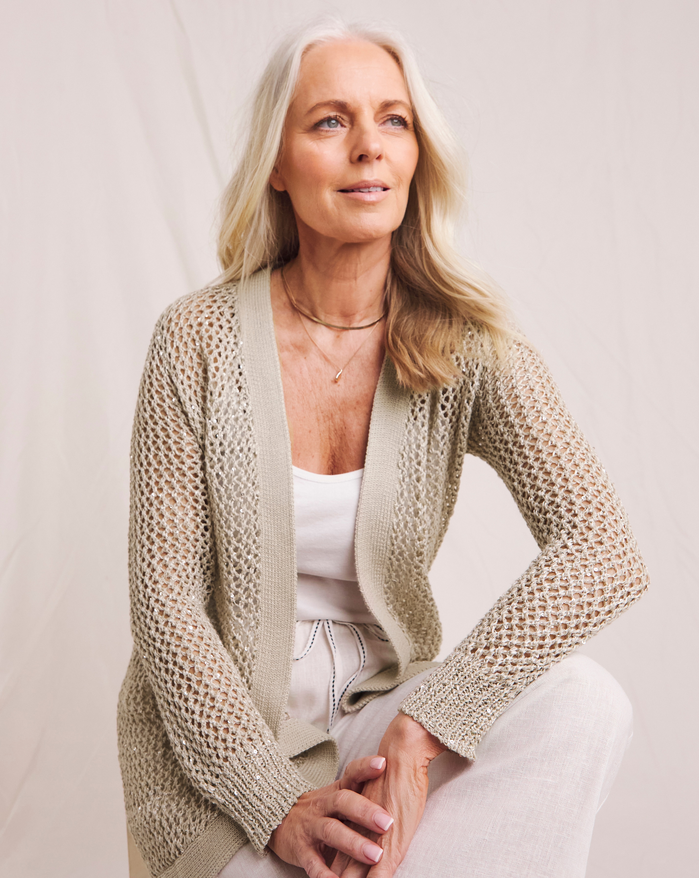 Julipa Sequin Crochet Cardigan