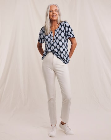 Julipa Printed Pintuck Top