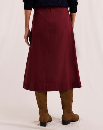 Julipa Stretch Cotton Midi Skirt