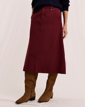 Julipa Stretch Cotton Midi Skirt