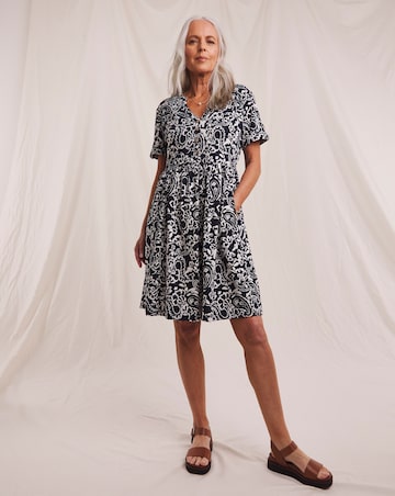 Julipa Turn Up Cuff Pure Cotton Dress