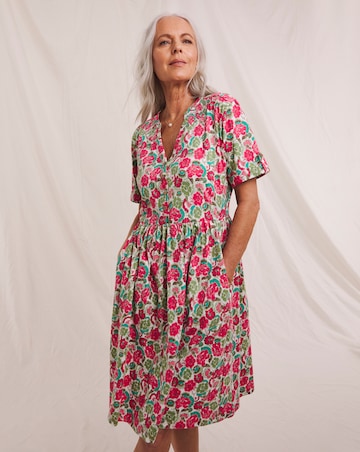 Julipa Turn Up Cuff Pure Cotton Dress