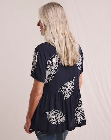 Julipa Textured Crinkle Printed Blouse