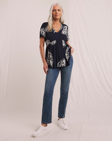 Julipa Textured Crinkle Printed Blouse