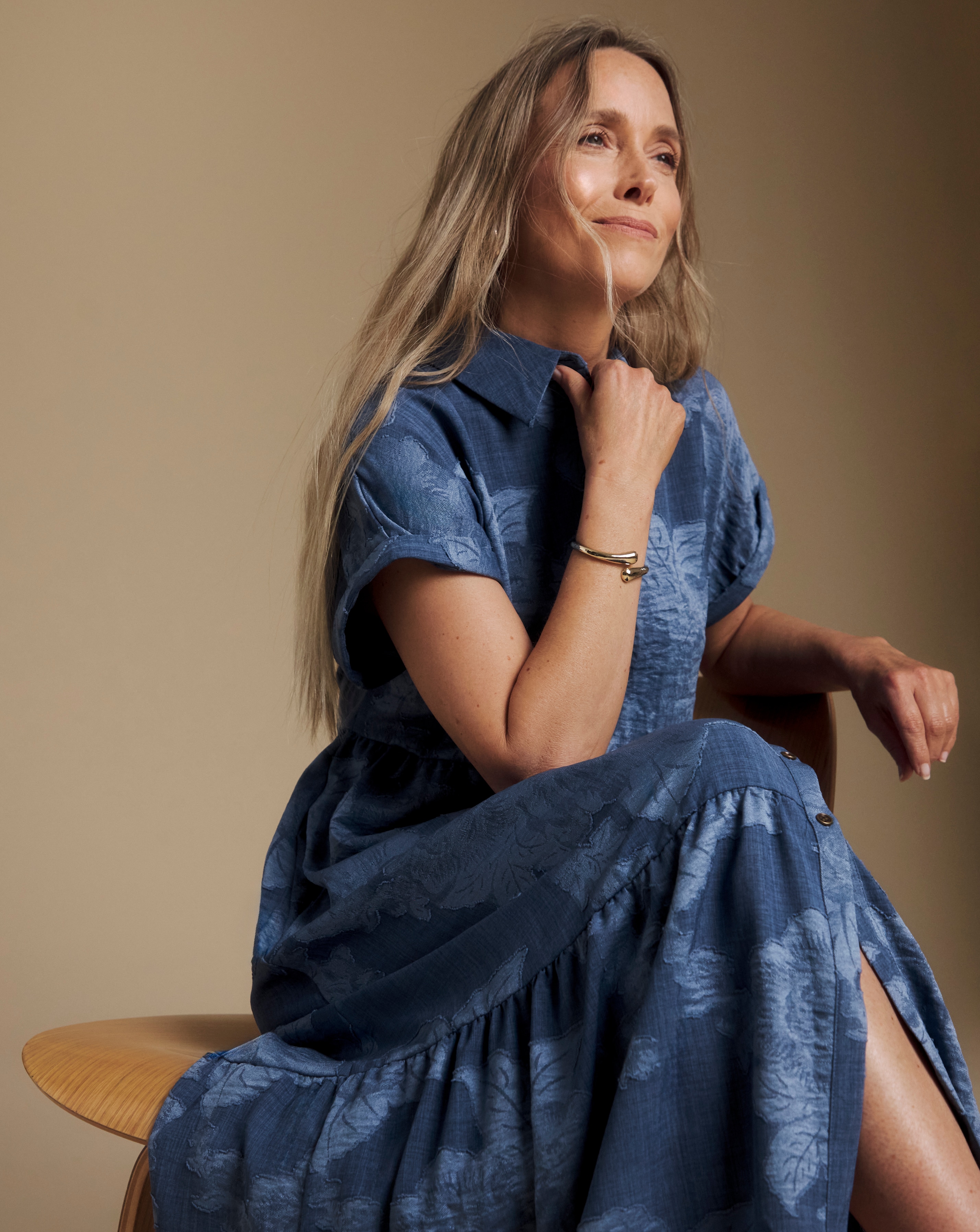 New In - Julipa Textured Button Down Midi Dress