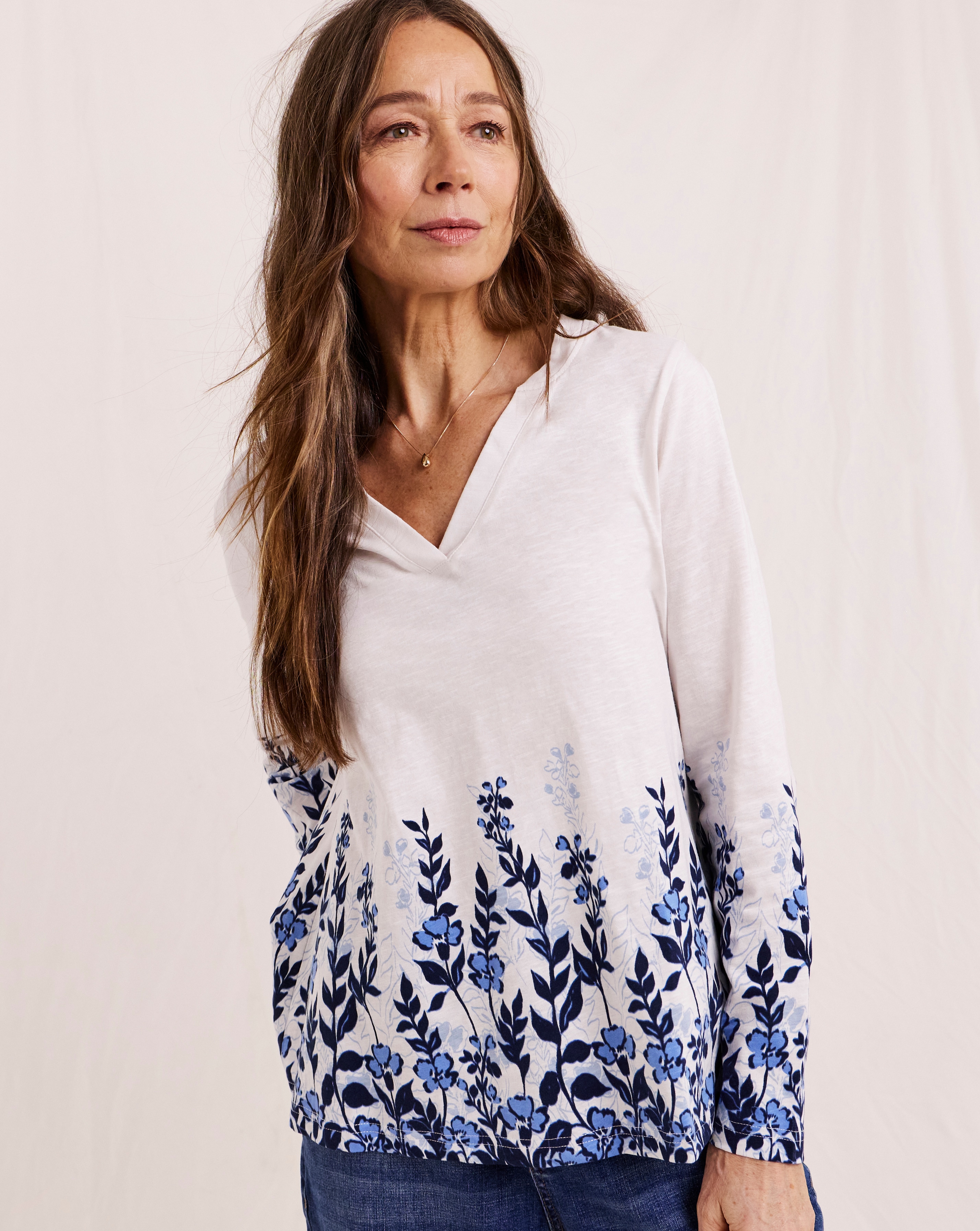 New In - Julipa Cotton Border Print Top