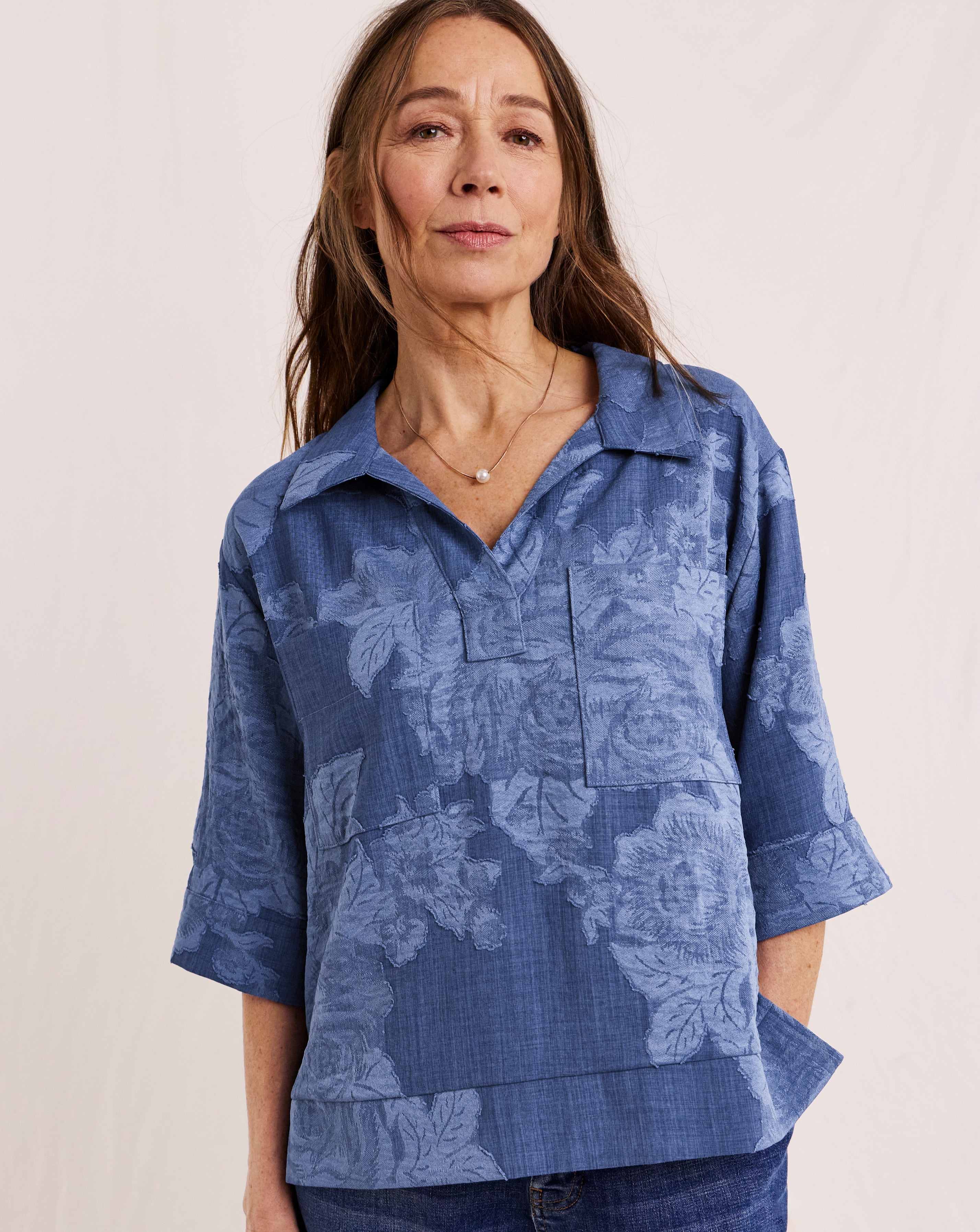 New In - Julipa Textured Pop Over Blouse