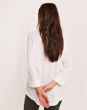 Julipa Printed Linen Jersey Top
