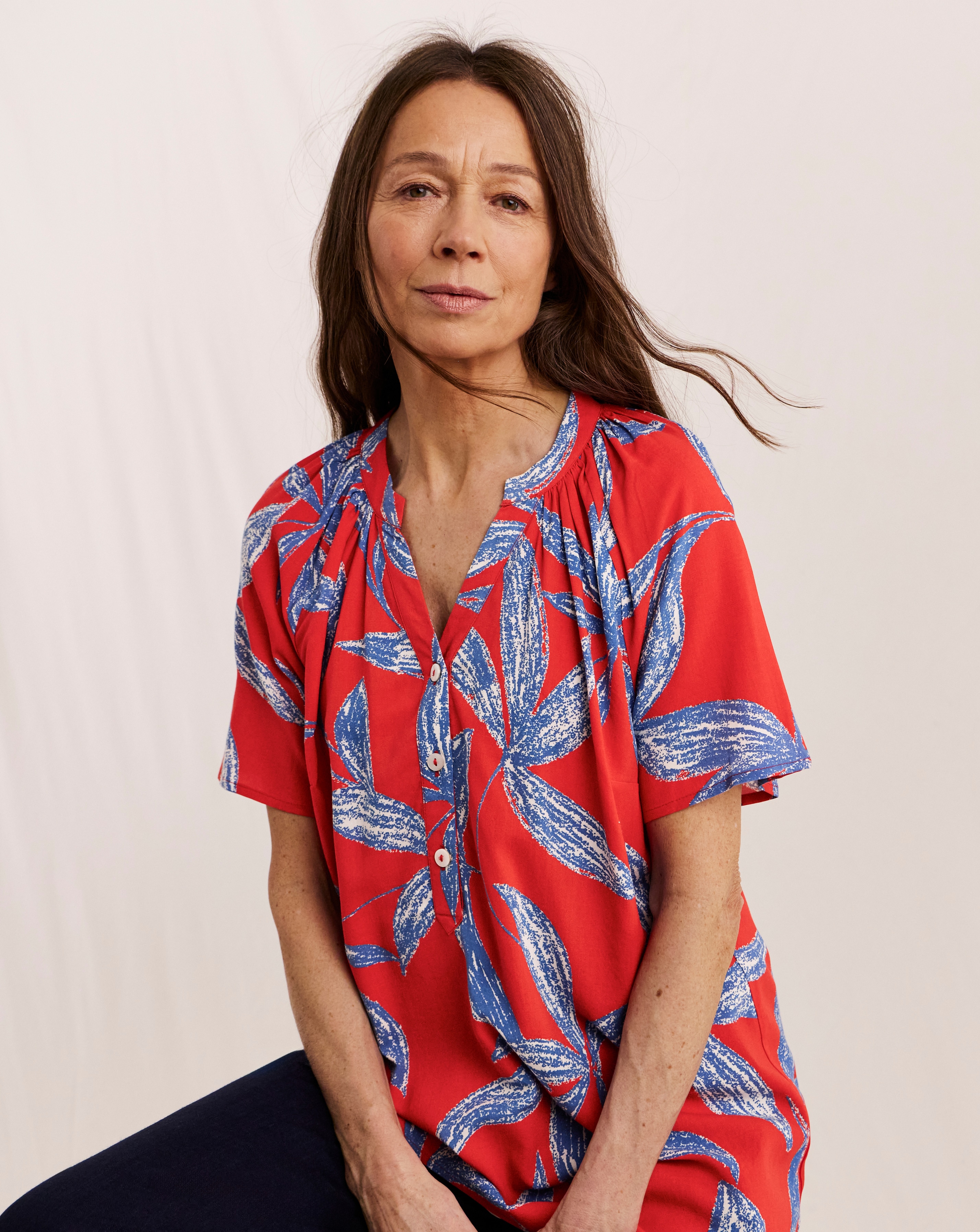New In - Julipa Printed V-Neck Blouse