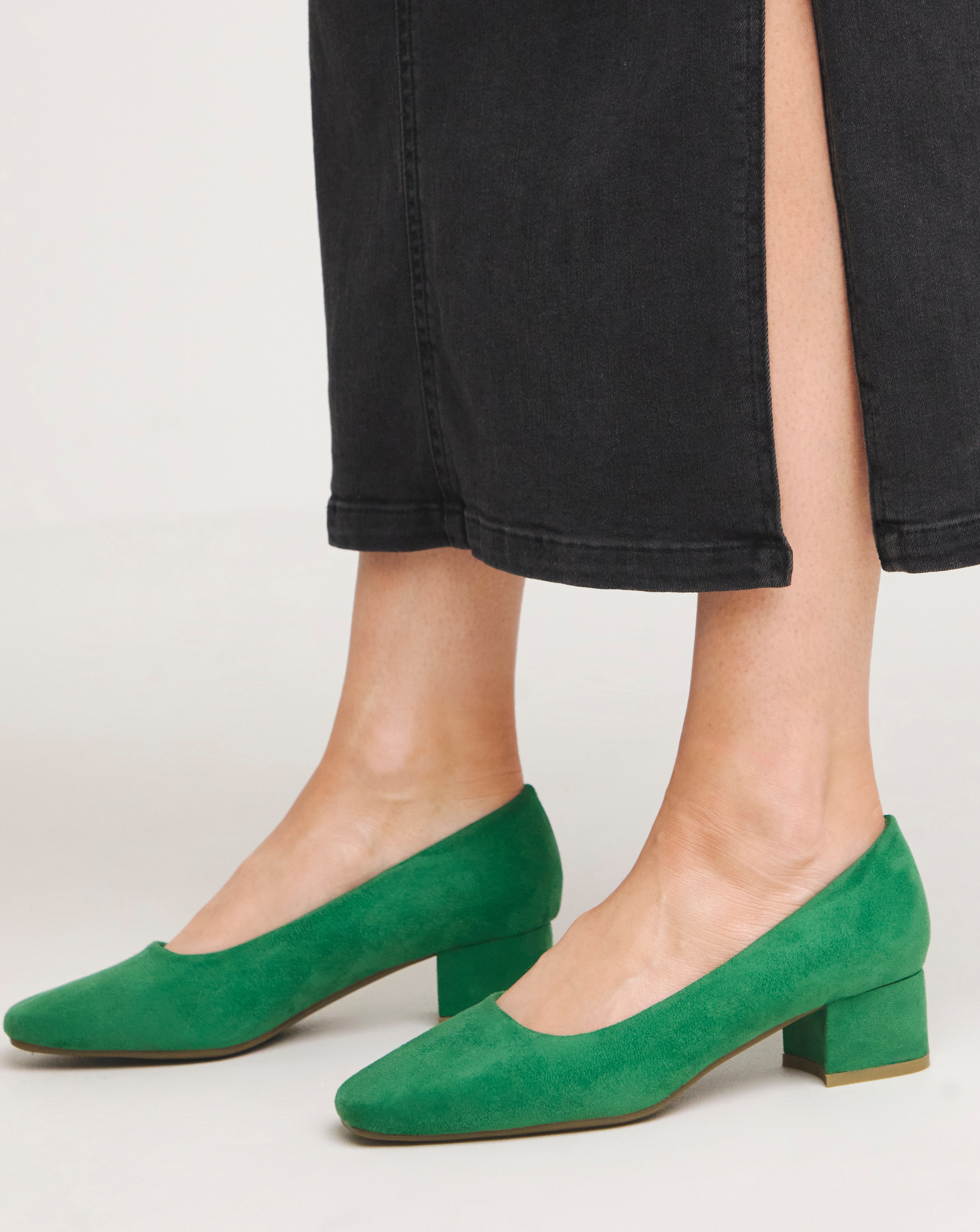 Block Heel Court Shoe E Fit