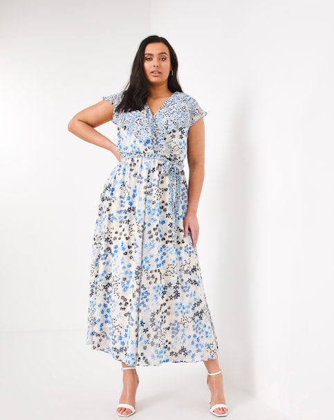 Joanna Hope Frill Wrap Maxi Dress