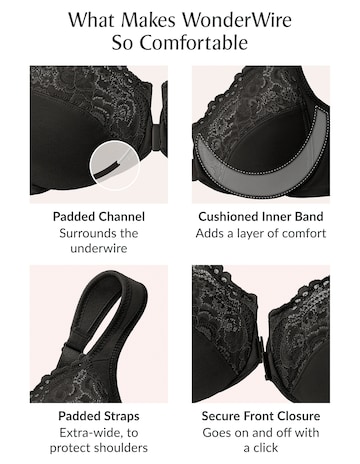 Glamorise Plus Size WonderWire Front Fastening Bra 1245