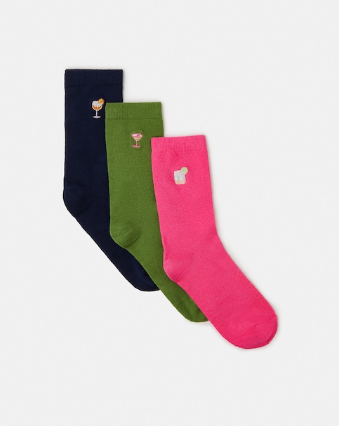 Accessorize 3pk Cocktail Socks Gift Box