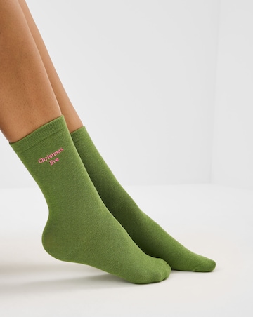 Accessorize 3-Pack Christmas Slogan Socks