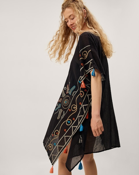 Monsoon Pelia Embroidered Mini Kaftan