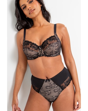 Pour Moi Sofia Lace Embroidered Deep Brief