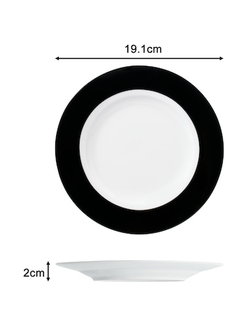 Waterside Black Geo 16 Piece Dinner Set