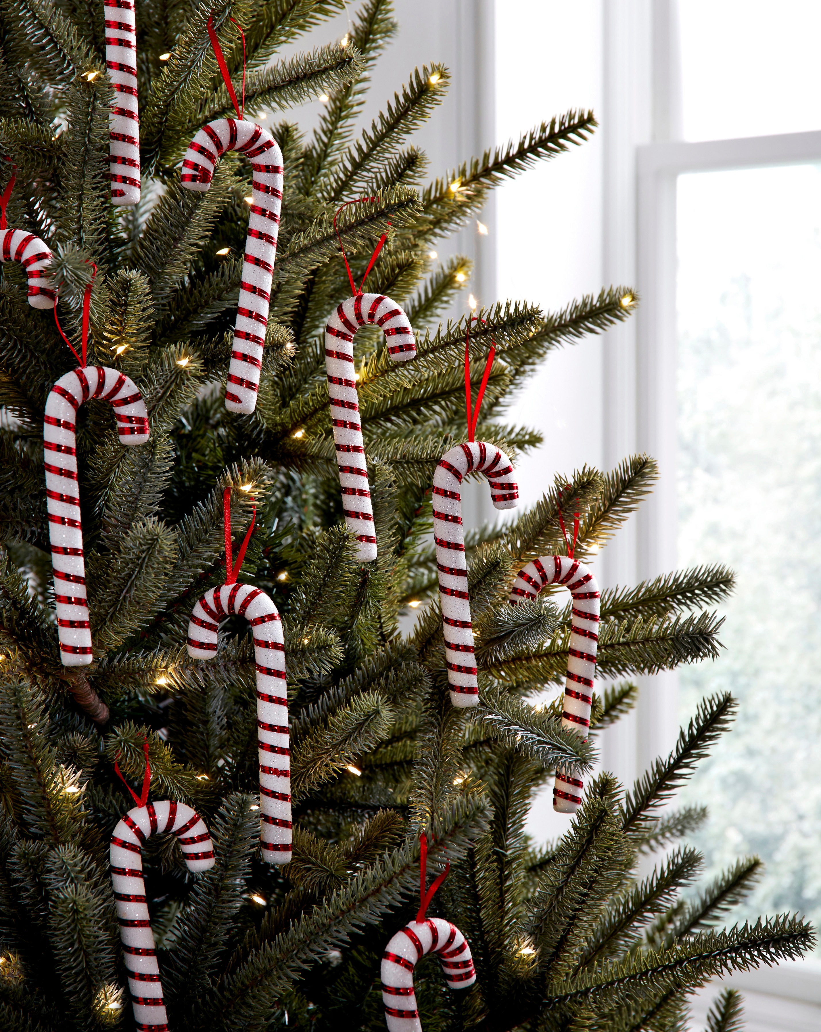 Set of 12 Candy Cane Baubles