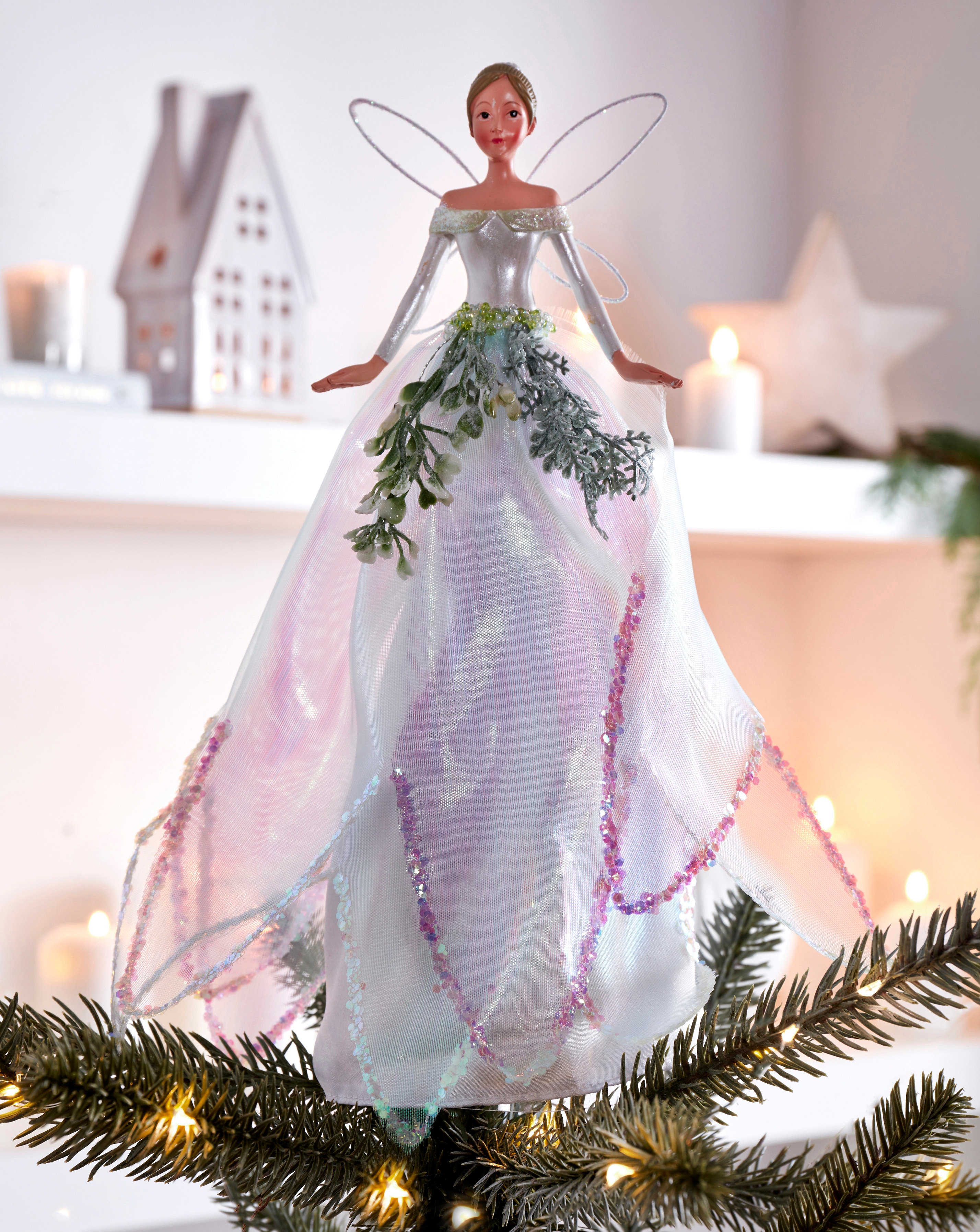 Gisela Graham Snowdrop Fairy Tree Topper