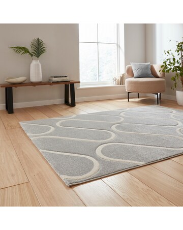 Catherine Lansfield Linear Curve Modern Geometric Rug