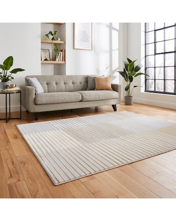 Think Rugs Apollo Modern Linear Rug - Blocks