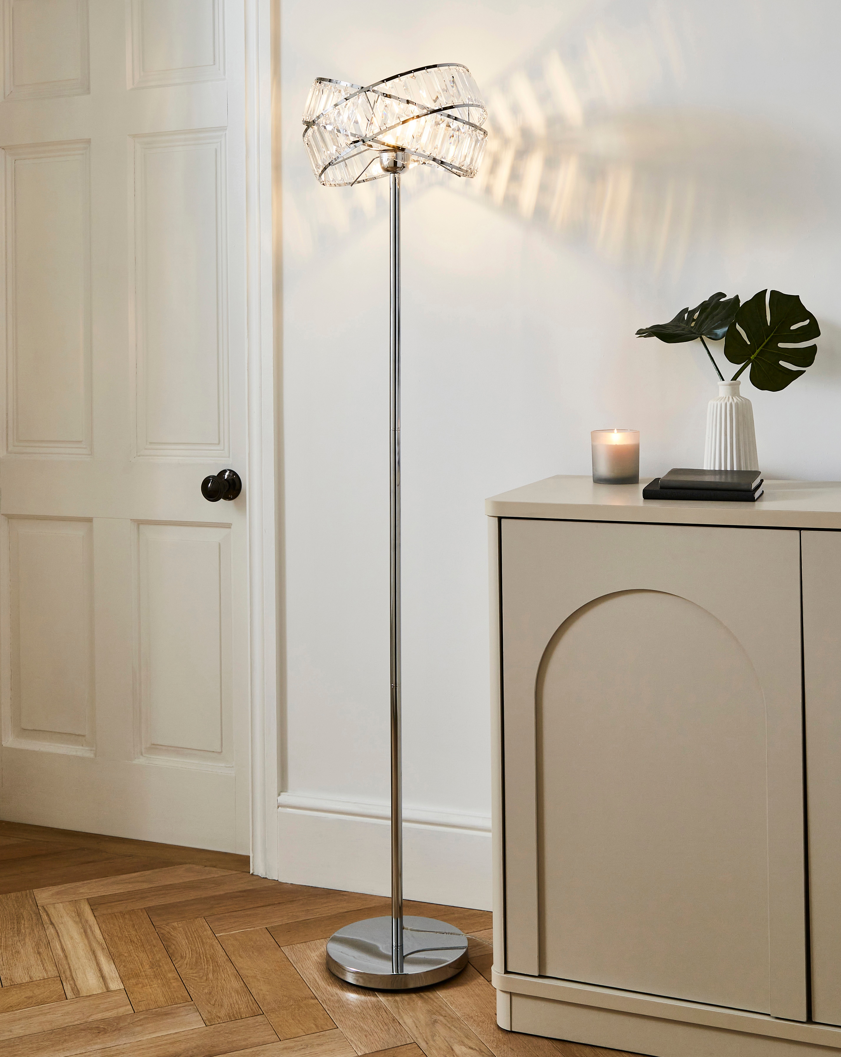 Juno Chrome & Acrylic Floor Lamp