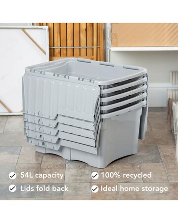 Wham Upcycled 54L Croc Box & Lid 5Pk