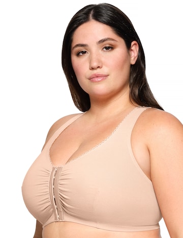 Glamorise Plus Size Front-Fastening Cotton T-Back 1908