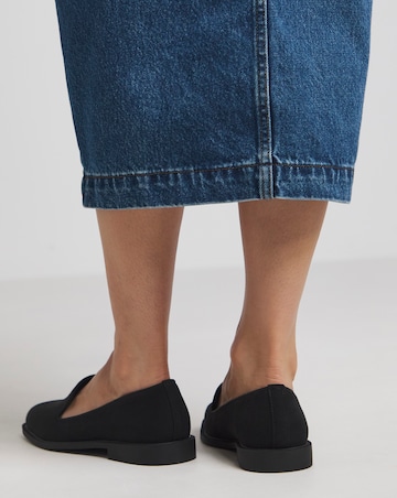 River Classic Slipper Cut Plain Loafer - Wide Fit (E)