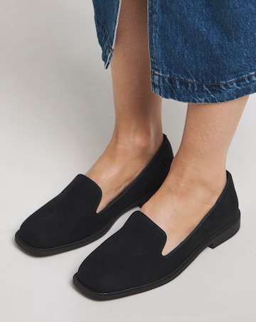 River Classic Slipper Cut Plain Loafer - Wide Fit (E)