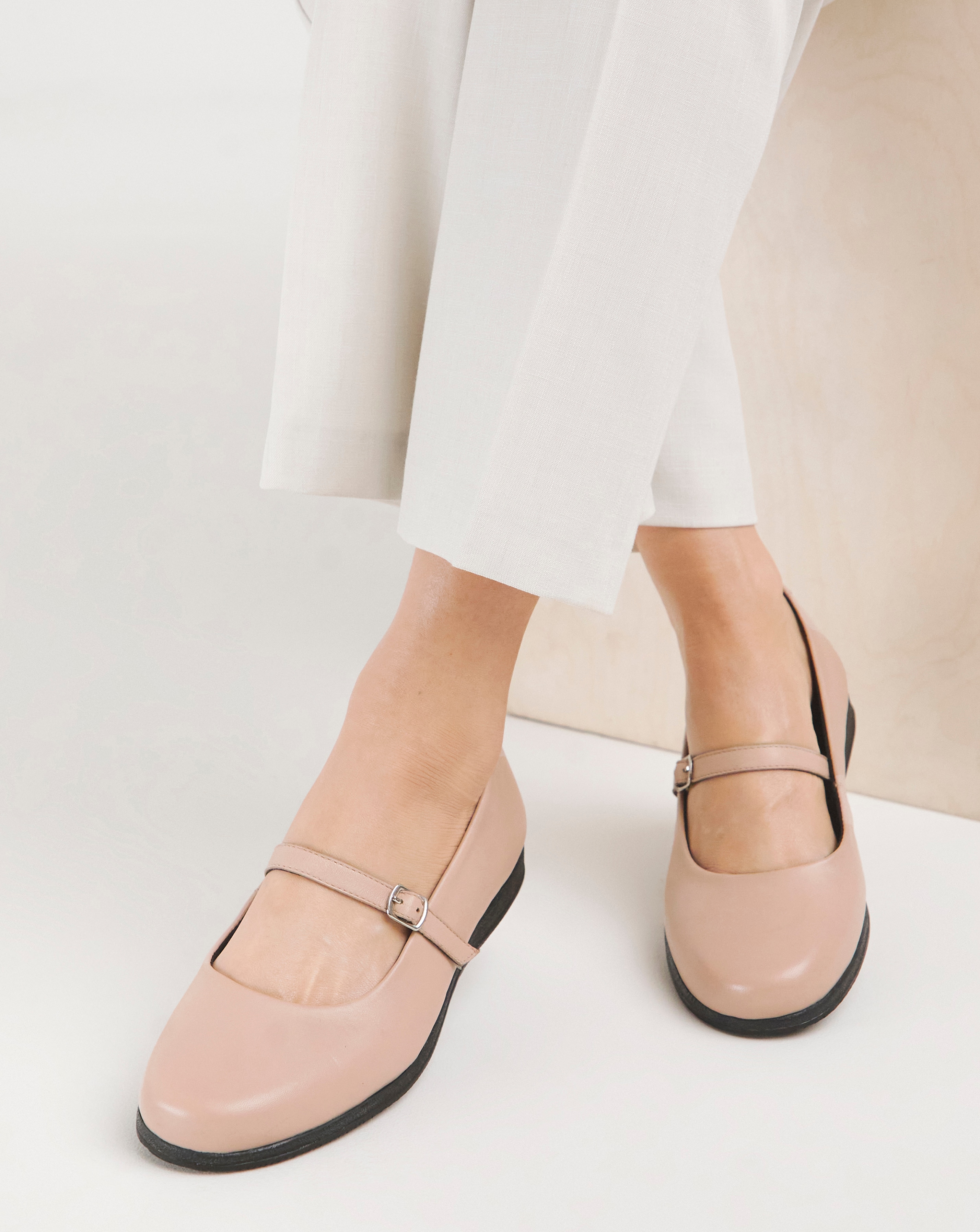 Mary Jane Flat Ballerina Ex Wide Fit