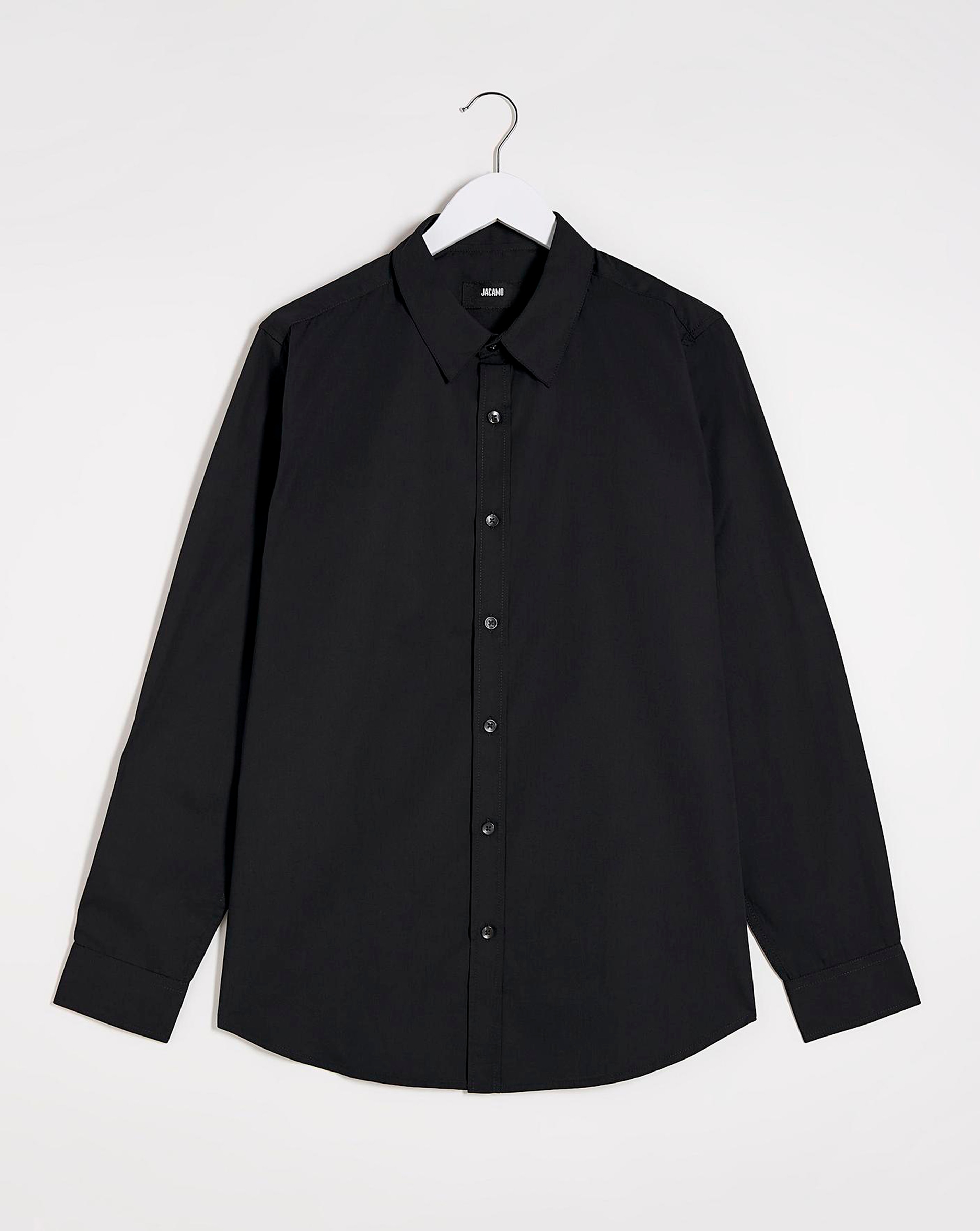 Black Long Sleeve Formal Shirt Reg
