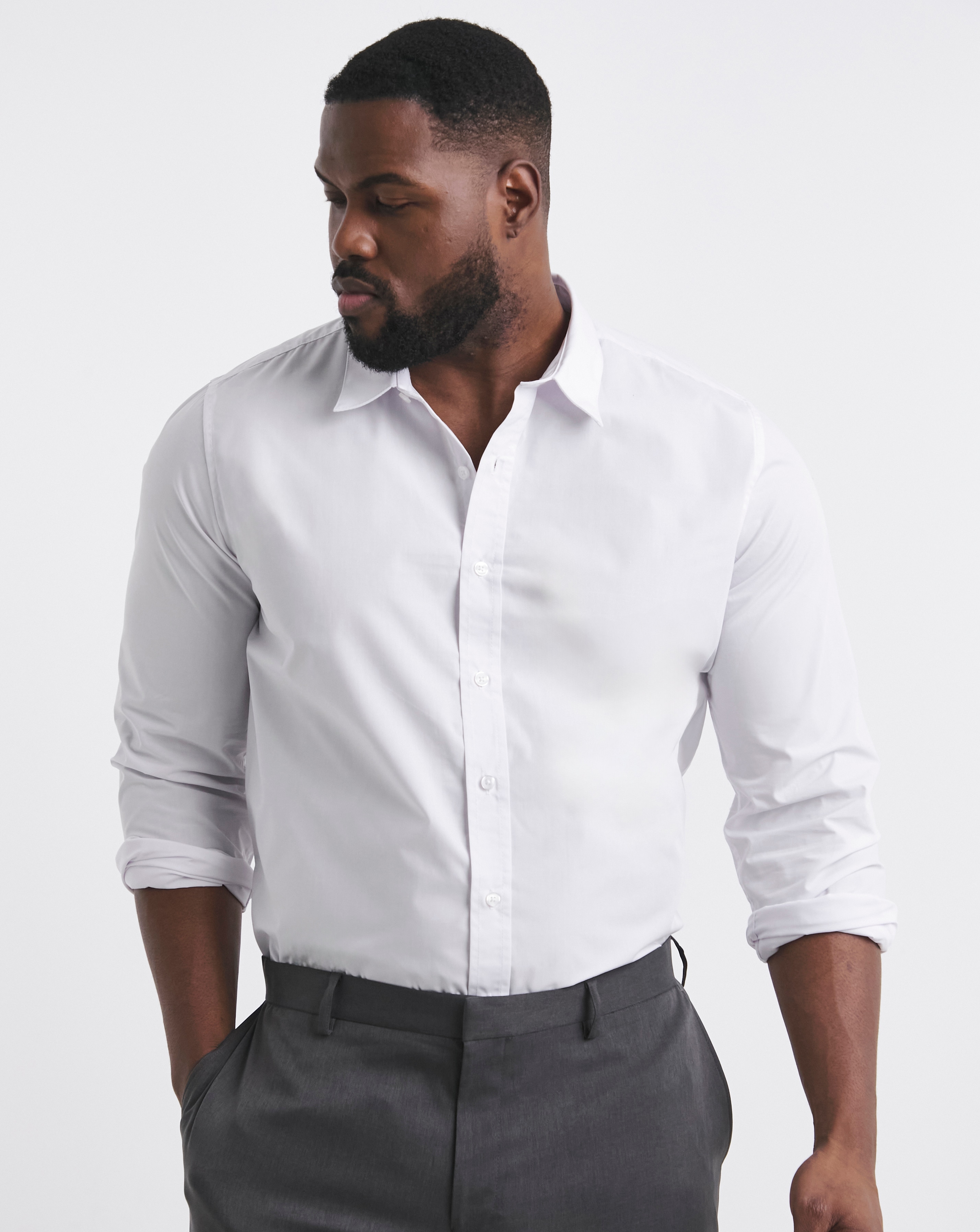 White Long Sleeve Formal Shirt