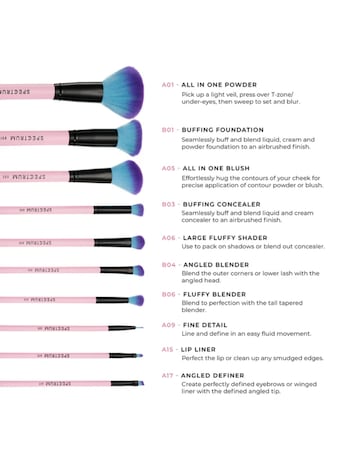 Spectrum 10 Piece Essential Makeup Brush Set
