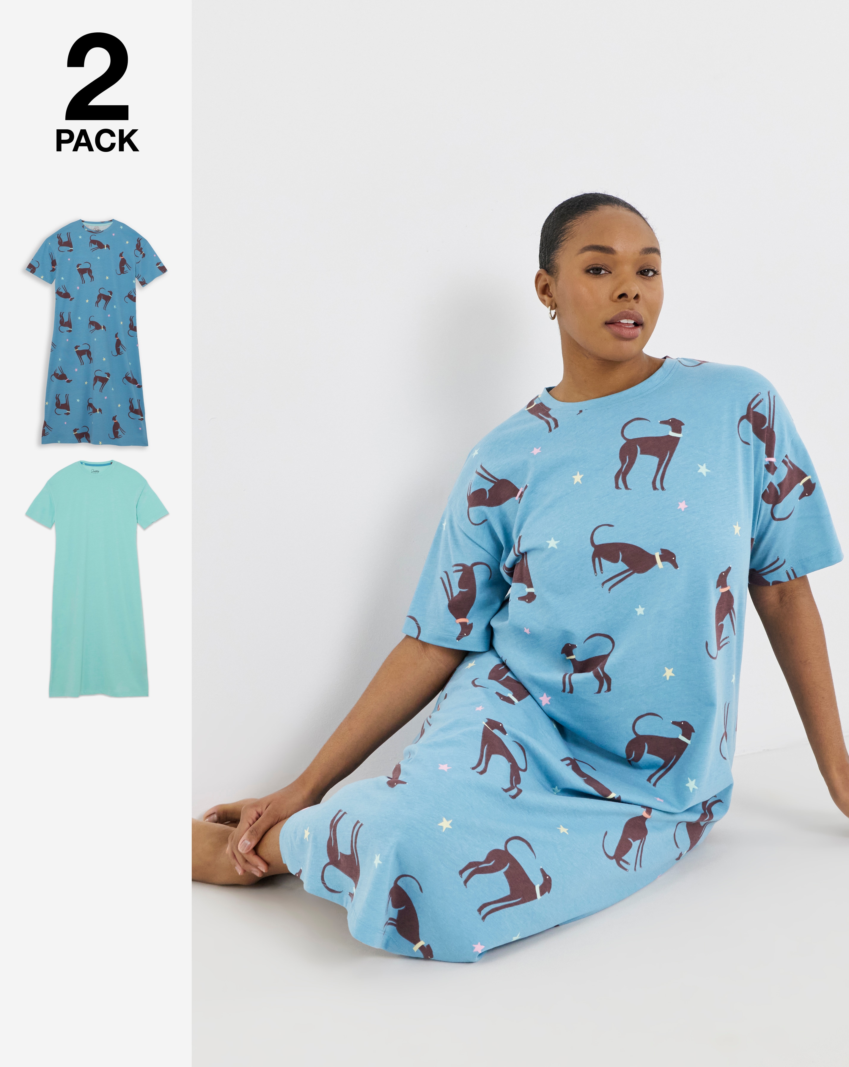 Pretty Secrets 2 Pack Midi Nighties