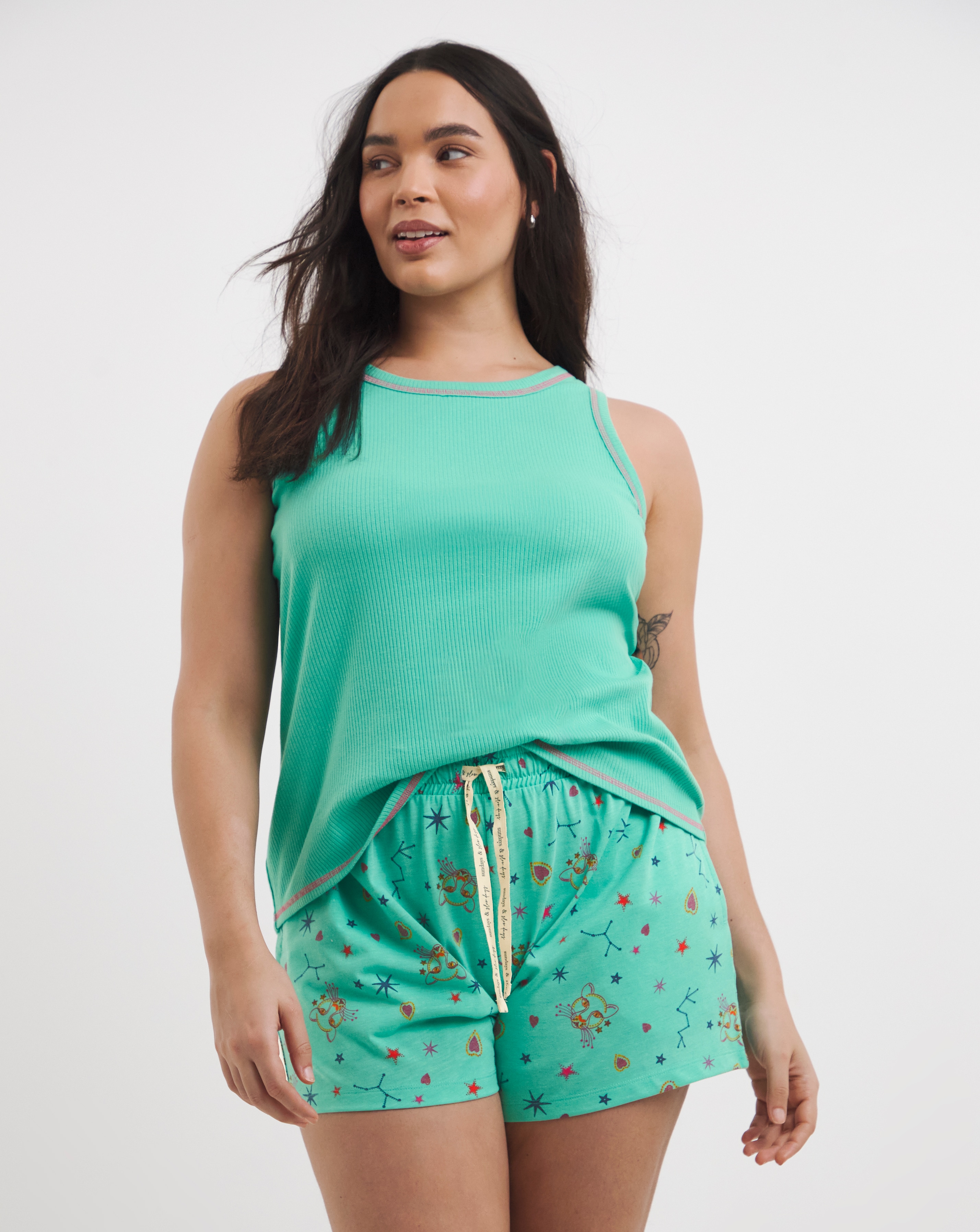 New In - Simply Be 2 Pack Ribbed Shortie Set