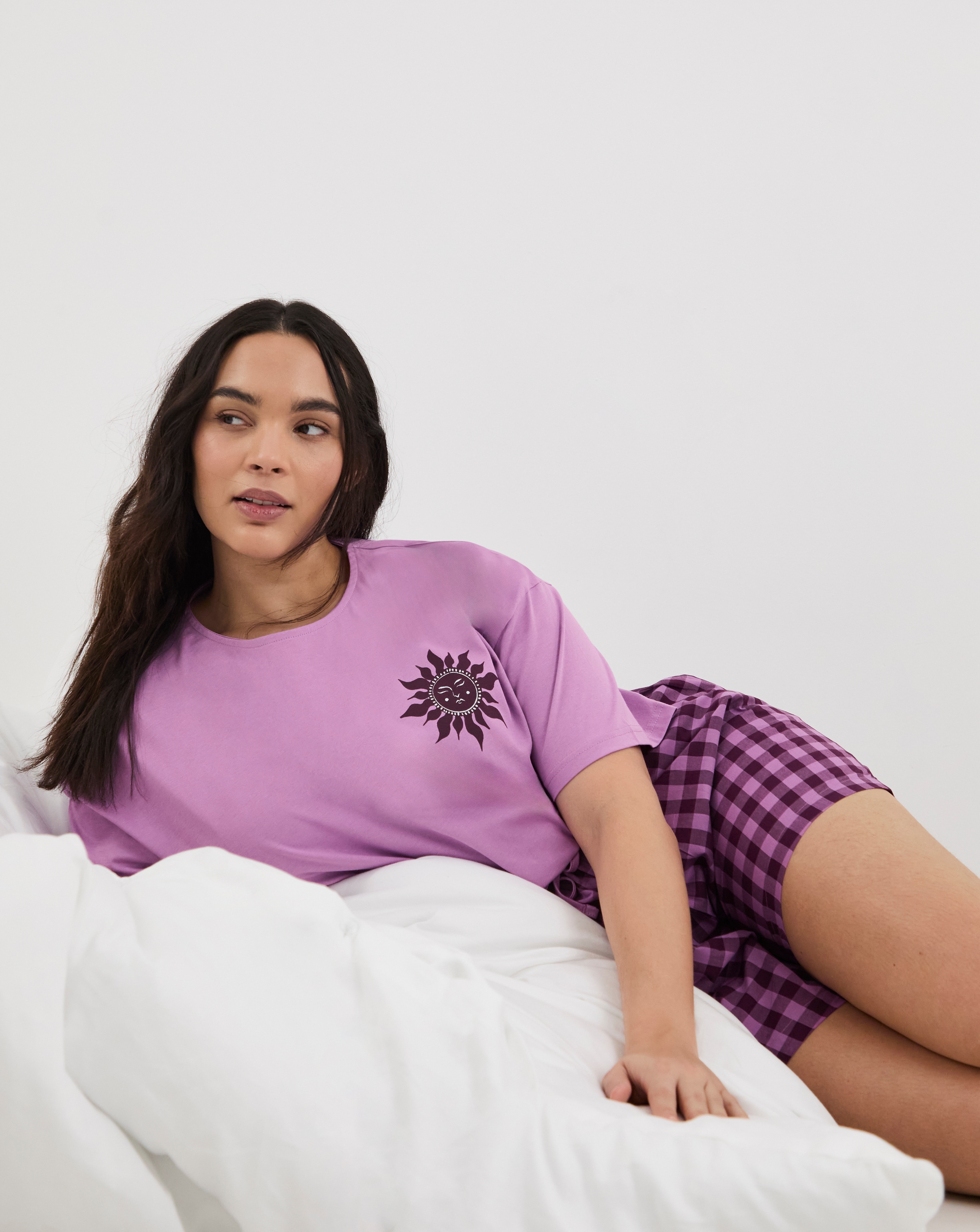 New In - Simply Be Gingham Short Set