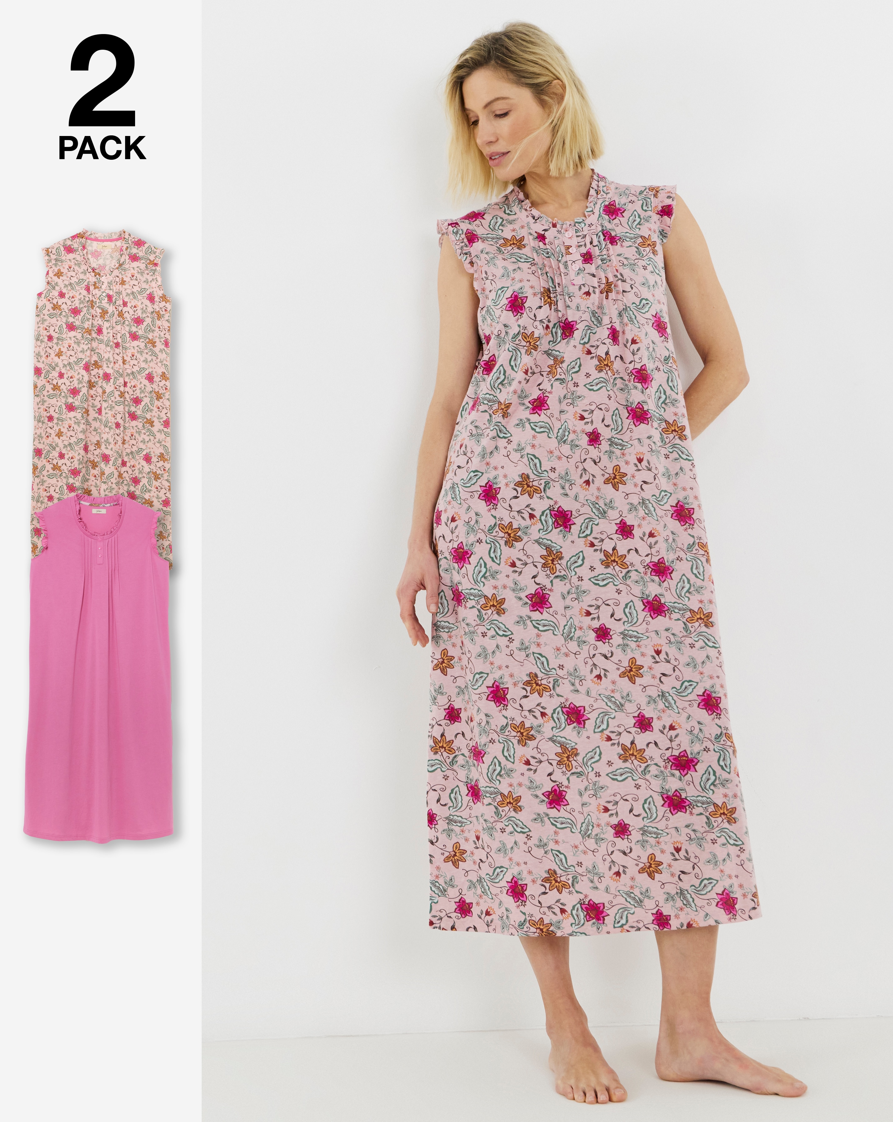 Julipa 2 Pack Value Floral Nighties
