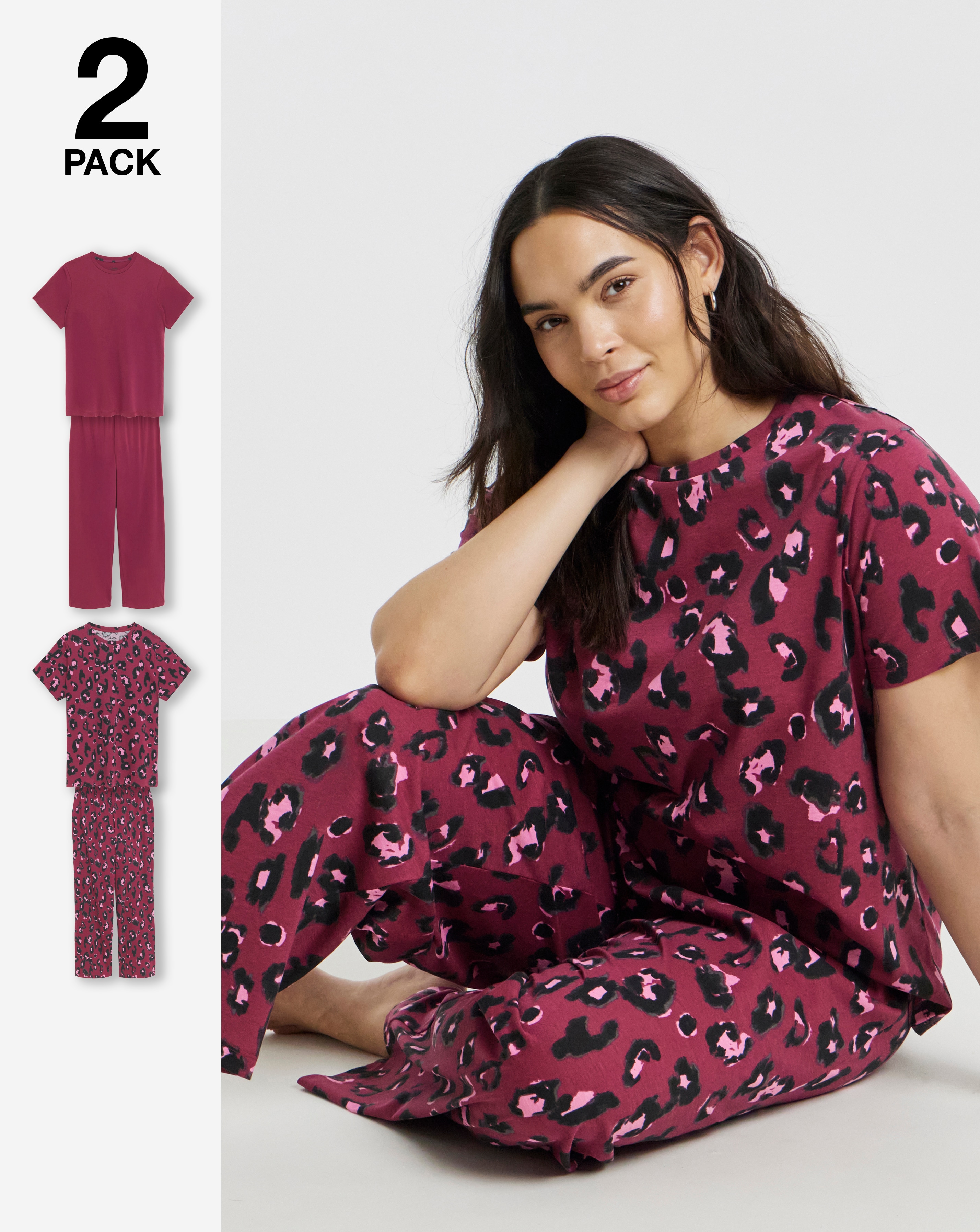 New In - Value 2pk Leopard Pyjamas