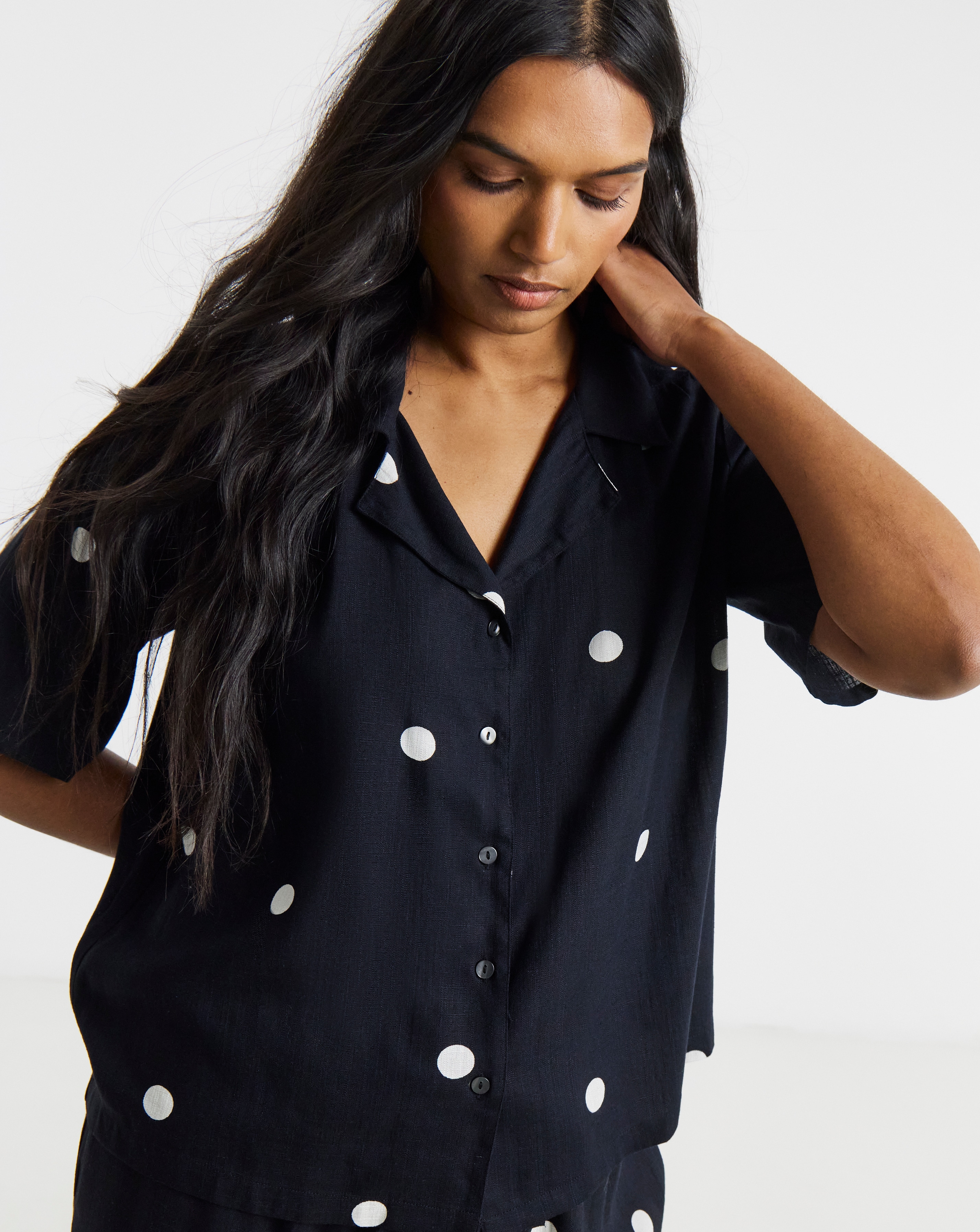 New In - Spot Print Boxy Half Sleeve Shirt