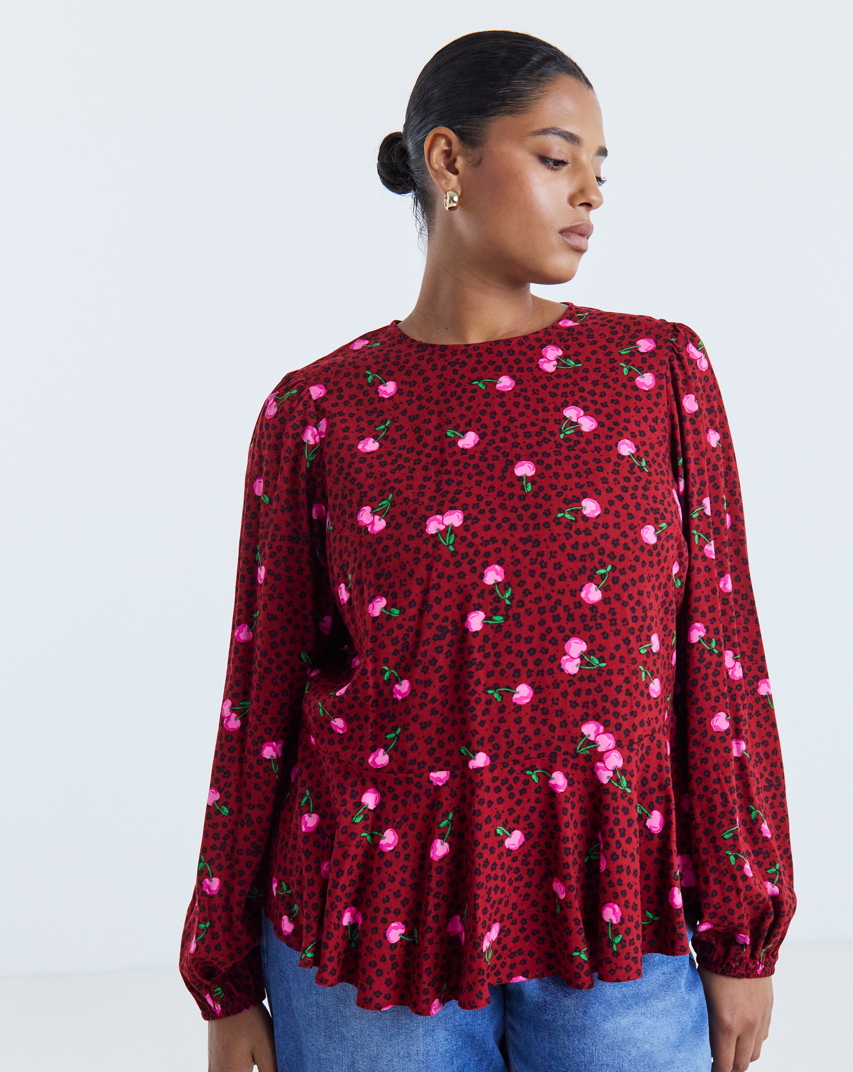New In - Simply Be Long Sleeve Peplum Top