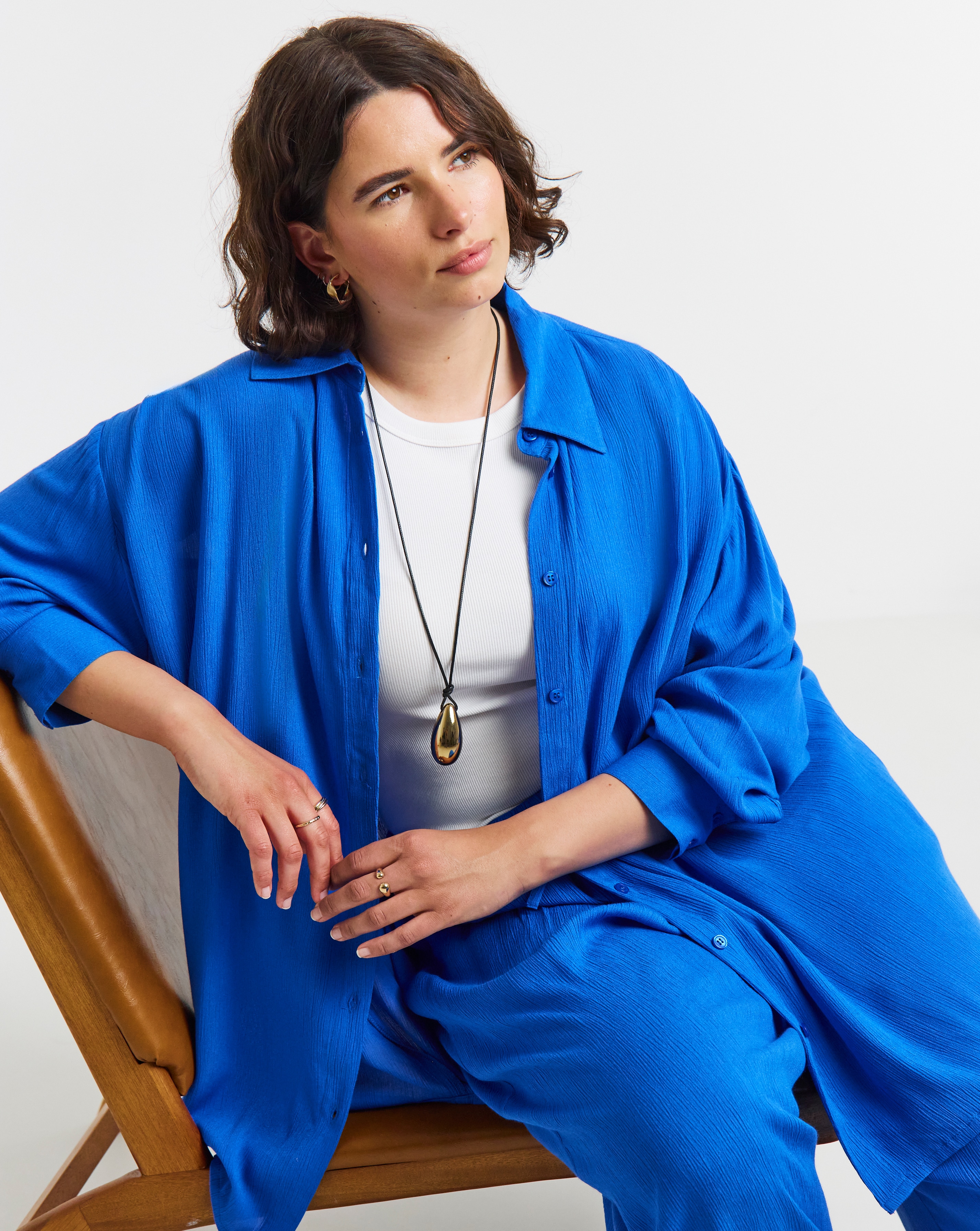 New In - Simply Be Oversized Crinkle Shirt