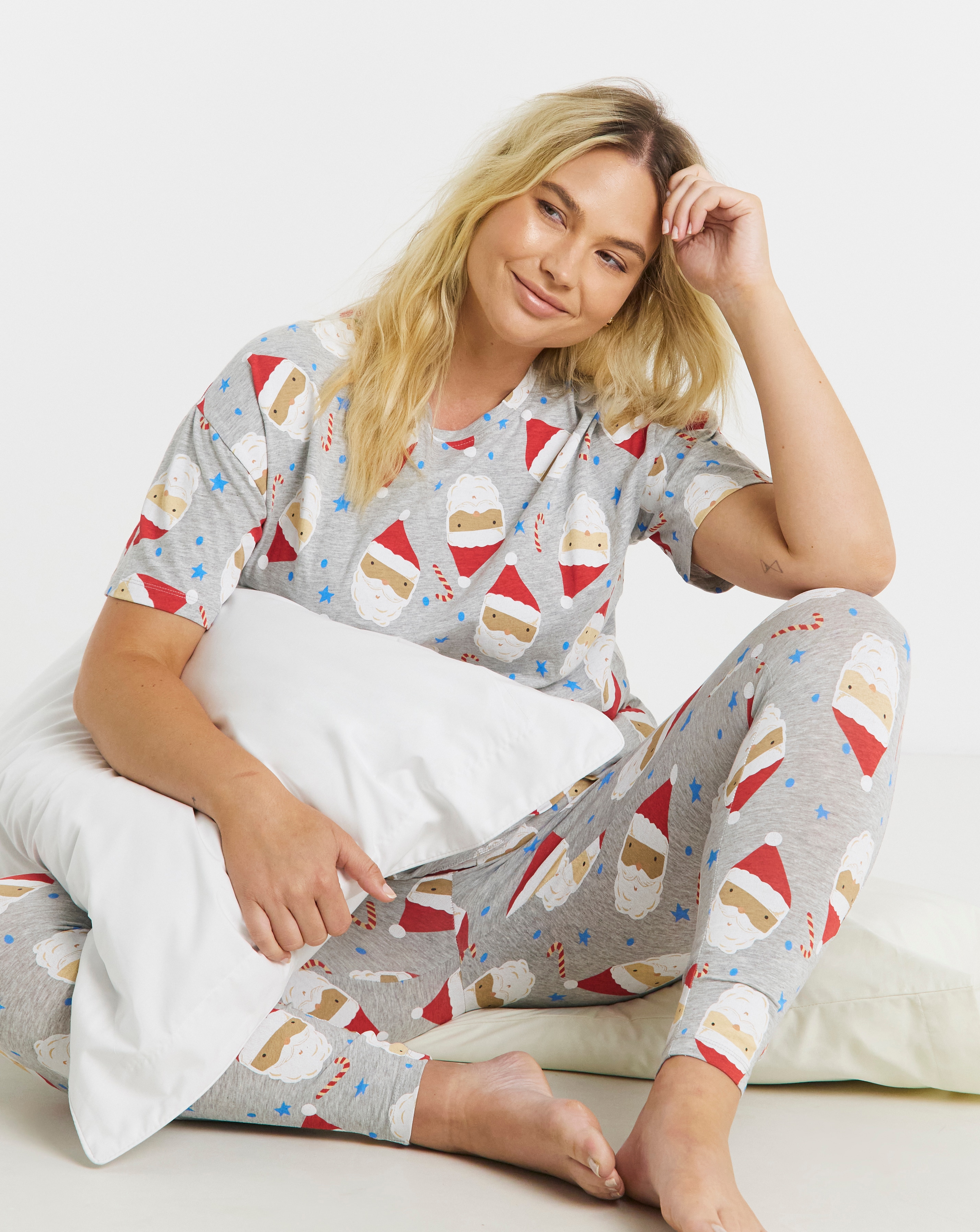 Santa Print Value Legging PJ Set