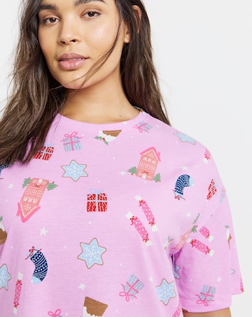 Simply Be (2 Pack) Value Nighties Christmas Print